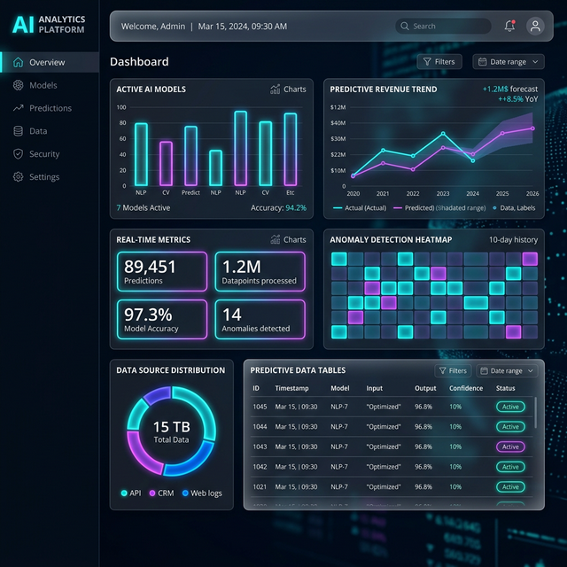 AI Analytics Dashboard First Screen